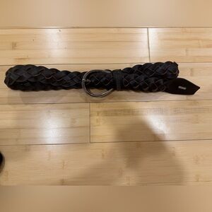 Elegant Black Braided Women's Belt